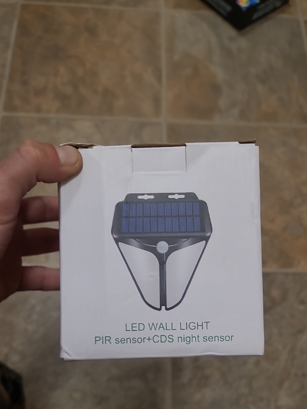 Solar LED Wall Light - Black